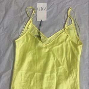 Yellow slip dress